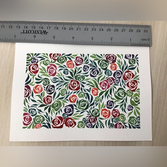 Original Floral India Ink Drawing - Picture 2 of 3